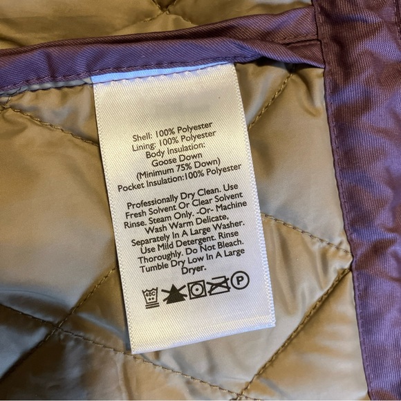 Eddie Bauer goose down quilted vest women’s extra large, dusky purple - Picture 5 of 7